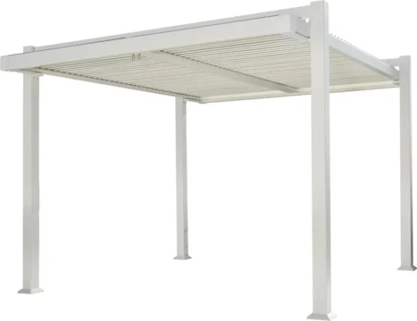 Pérgola de alumínio NATERIAL PERSEA BRANCO 3,2X3,6M