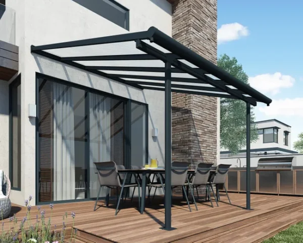 Canopia Sierra Marquesina Pérgola De Aluminio 3X3.05 m Gris