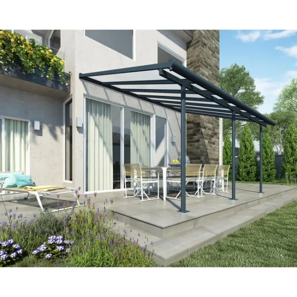 Palram - Canopia | Pérgola Sierra 434X299 cm Cinzento Escuro Transparente