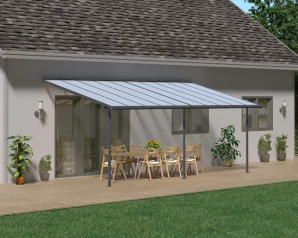 Canopia Sierra Marquesina Pérgola De Aluminio 3X6.10 m Gris