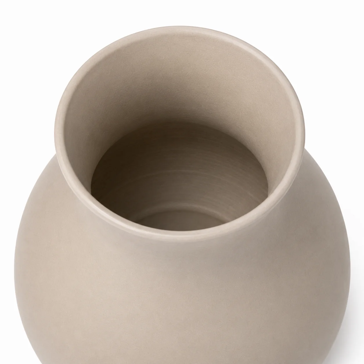 Homecsories Modern Ceramic Decorative Vase – Minimalist Matte Beige Flower Vase for Living Room, Bedroom & Table Décor - Image 4
