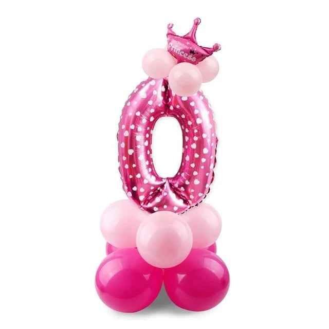 17pcs Birthday Number Balloon Set 32 Inch Foil Helium Decor Boy Girl - Image 15