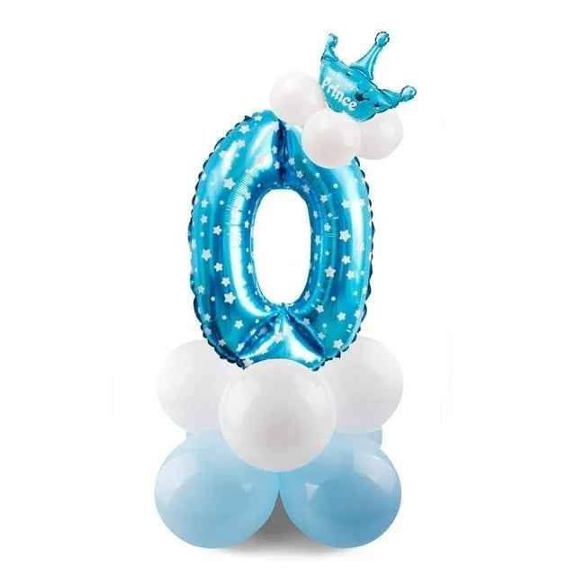 17pcs Birthday Number Balloon Set 32 Inch Foil Helium Decor Boy Girl - Image 5