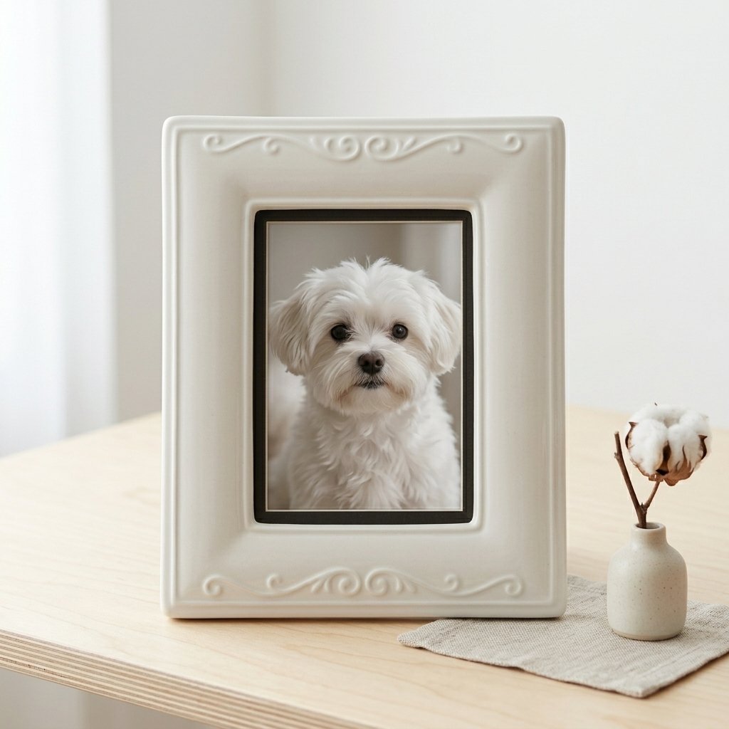 Personalized Ceramic Photo Frame Custom Gift Home Decor | Cerâmica Capuchos - Image 4