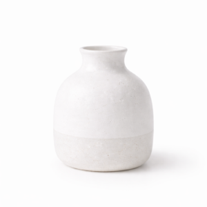 Ceramic Flower Vase Modern White Decorative Home Accent | Cerâmica Capuchos