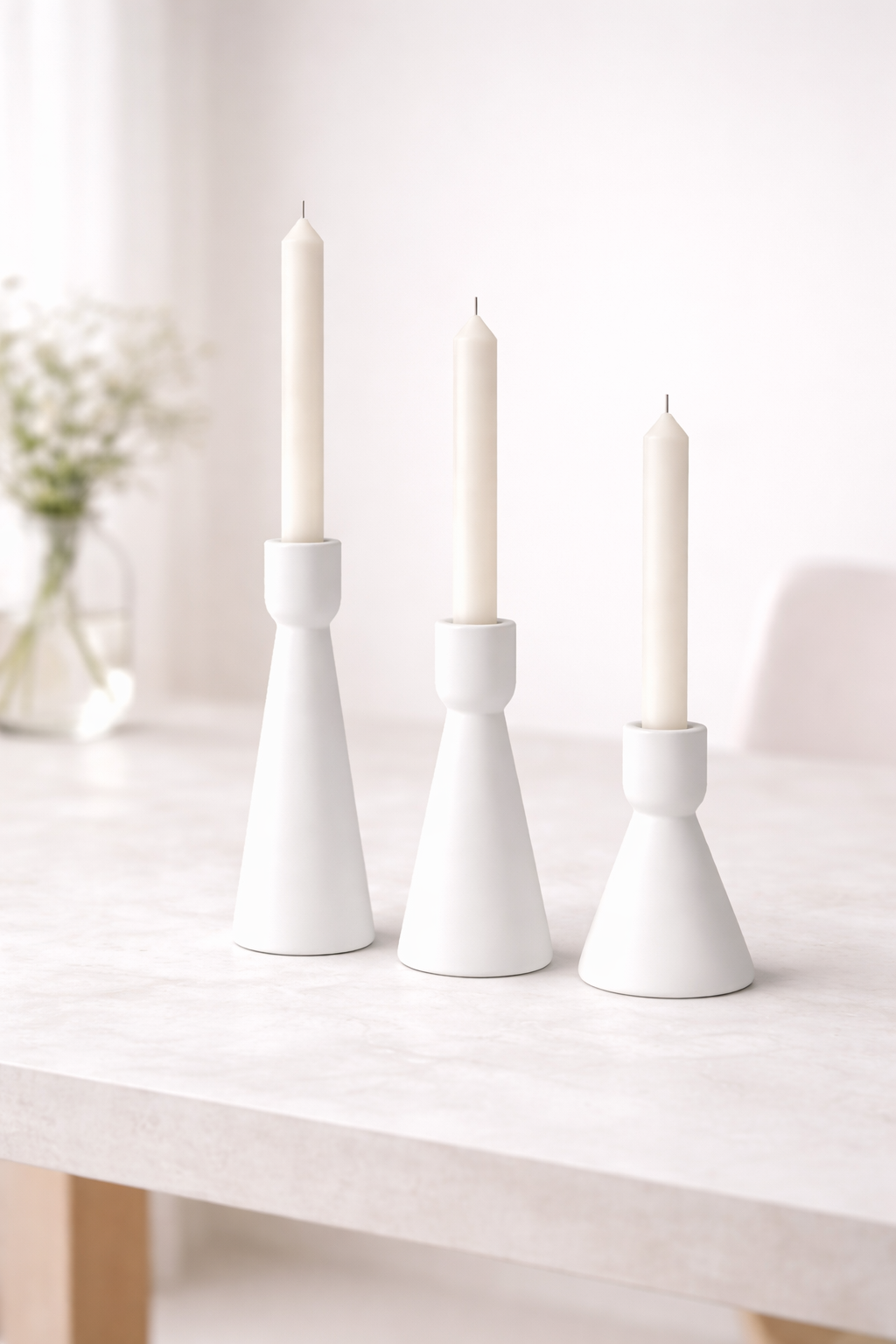 Ceramic Candle Holder Minimalist Table Decor Set | Cerâmica Capuchos - Image 3